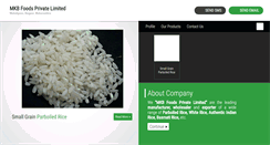 Desktop Screenshot of mkbfoods.com